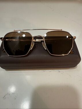 Vehla Bowie gold/brown aviator sunglasses